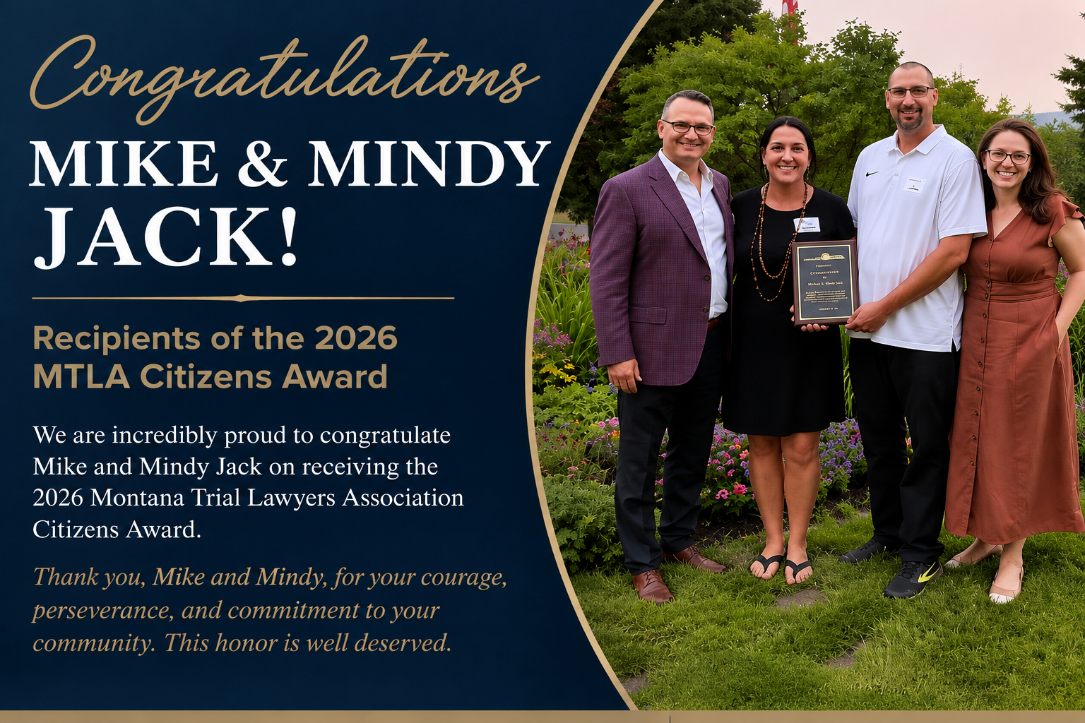 Why Were Mike and Mindy Jack Honored with the 2026 MTLA Citizens Award?